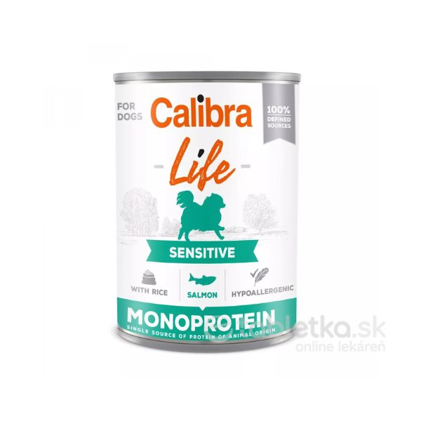 E-shop Calibra Dog Life Sensitive Salmon with Rice konzerva 6x400g
