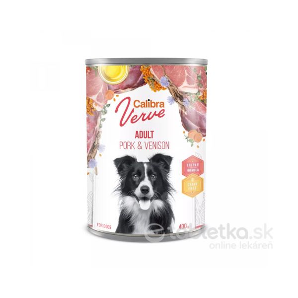 Calibra Dog Verve Adult Pork&Venison konzerva 6x400g