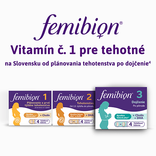 3-fázový koncept Femibion s 3 rôznymi doplnkami i doplnkom Femibion 3