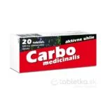 Carbo medicinalis 300mg aktívne uhlie 20 tabliet