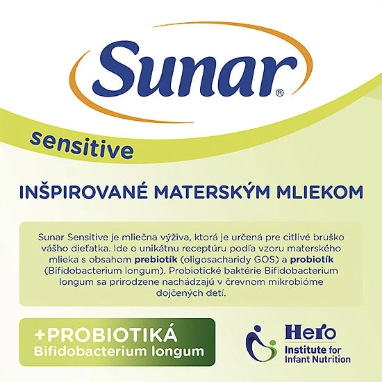 Dojčenské mlieko Sunar Sensitive je inšpirované materským mliekom - bez palmového oleja