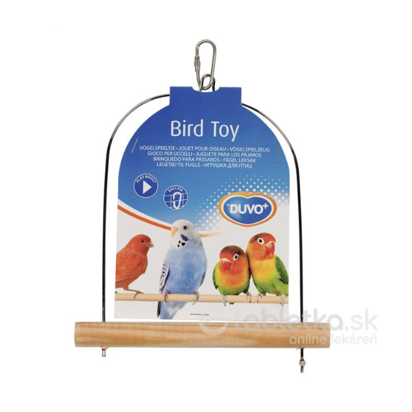 Hojdačka DUVO+, drevená pre malé a stredné vtáky