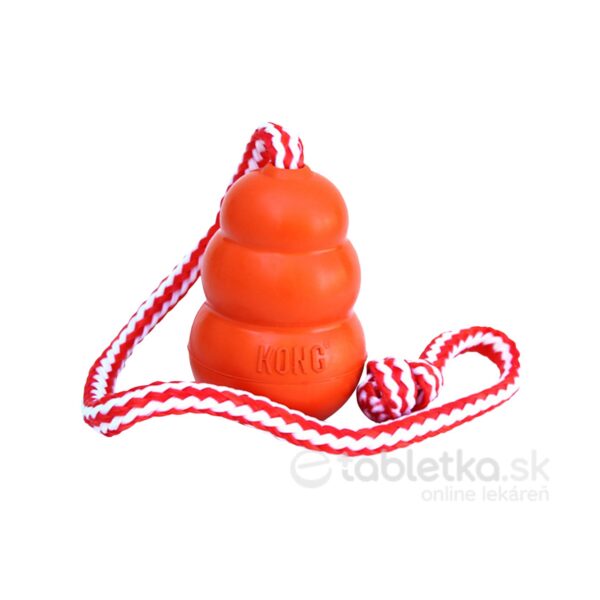 Hračka Kong Dog Aqua Granát s lanom oranžový plávajúci M