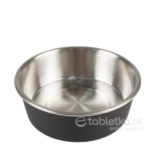 Miska DUVO+, pre psov nerezová čierna 450ml