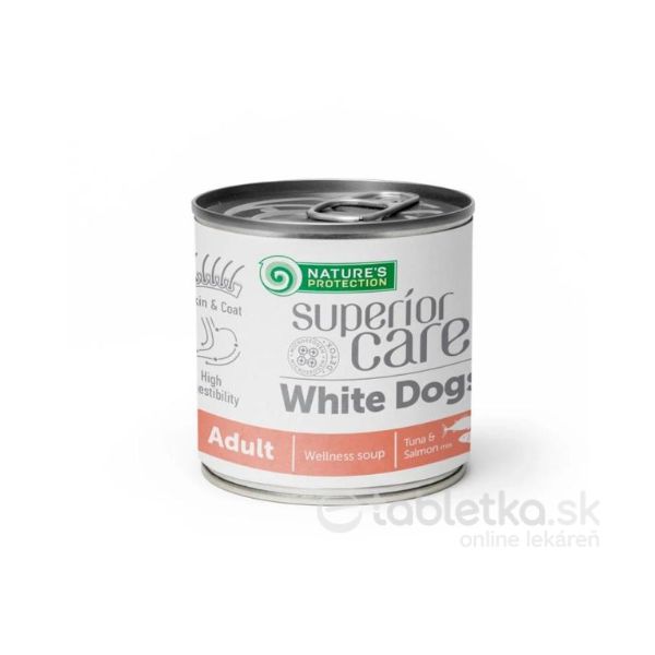 Natures P Polievka Superior care White Dog adult salmon&tuna all breeds 6x140ml
