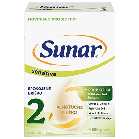Sunar Sensitive 2, následné dojčenské mlieko