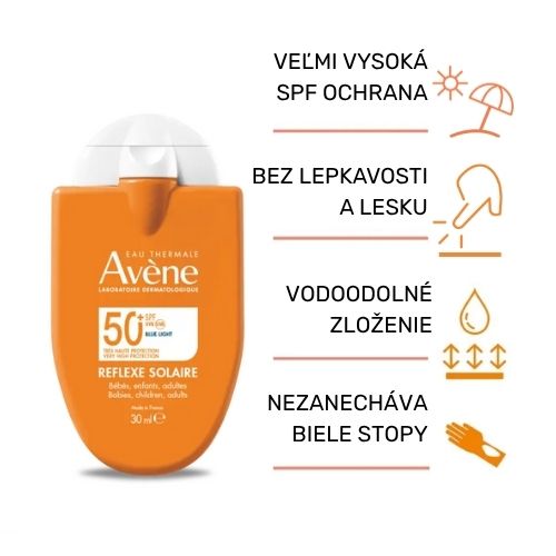 Avène Slnečná reflexia SPF 50+ a vlastnosti tohto produktu