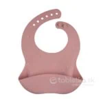 Canpol Babies silikónový podbradník s vreckom Dots, ružový 360ml
