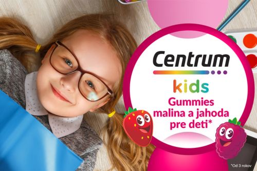 Multivitamín Centrum Kids Gummies Malina a jahoda - želé s vitamínmi a minerálmi pre deti od 3 rokov