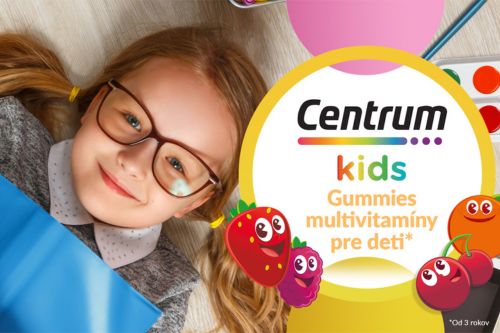 Multivitamín Centrum Kids Gummies Multifruit - želé s vitamínmi a minerálmi pre deti od 3 rokov