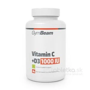 GymBeam Vitamín C + D3 1000IU 90 kapsúl