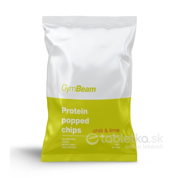 GymBeam proteínové čipsy príchuť chilli a limetka 40g