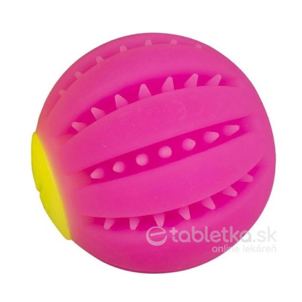 Hračka DUVO+, pre psov lopta led silikónová, svietiaca, ružová 10cm
