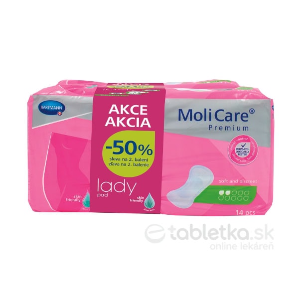 MoliCare Premium lady pad 2 kvapky DUOPACK inkontinenčné vložky 2x14ks