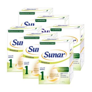 Sunar Sensitive 1 počiatočná mliečna dojčenská výživa od narodenia 6x500g
