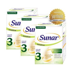 Sunar Sensitive 3 mliečna výživa 12m+ 3x500g