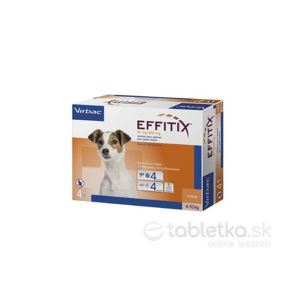 Effitix Spot-on psy S (4-10kg) 4 pipety