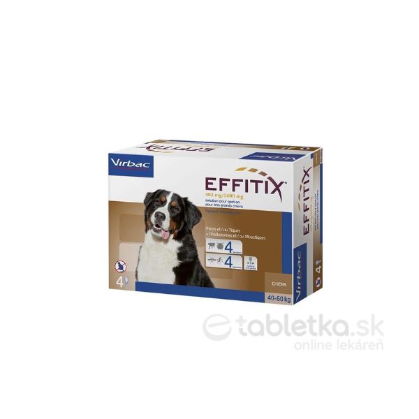 Effitix Spot-on psy XL (40-60kg) 4 pipety