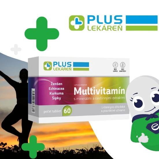 PLUS LEKÁREŇ Multivitamín s minerálmi v tabletkách pre vašu vitalitu a zdravie