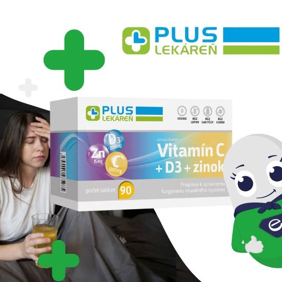 PLUS LEKÁREŇ Vitamín C + D3 + zinok nielen na imunitu