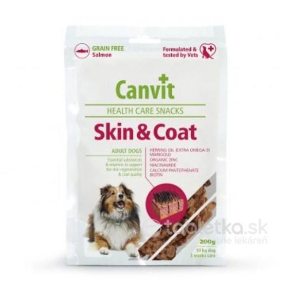 Pamlsok pre psov Canvit Skin&Coat Snacks 200g