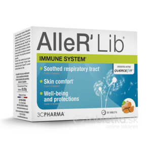 Balenie AlleR' Lib 30 tabliet s obsahom kurkumy na podporu imunitného systému, dýchacích ciest a pokožky.