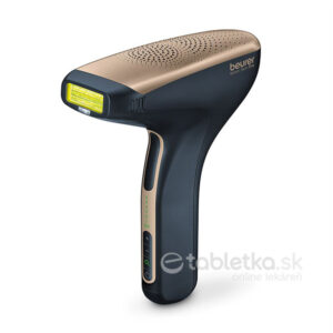Beurer IPL epilátor 8800 Velvet Skin Pro Black je ručný prístroj s indikačnými svetlami a digitálnym displejom na rukoväti.