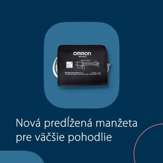 Nová predĺžená Easy manžeta k tlakomeru OMRON M2 pre väčšie pohodlie