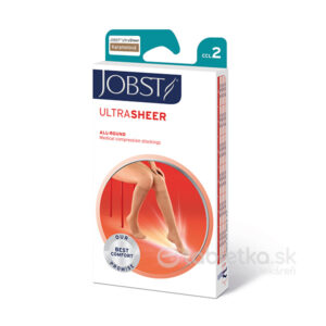 JOBST ULTRA SHEER 2 lýtkové pančuchy so špicou, kratšia dĺžka, karamelové, veľkosť 5