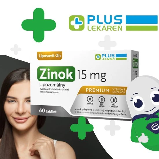 PLUS LEKÁREŇ Lipozomálny zinok 15 mg