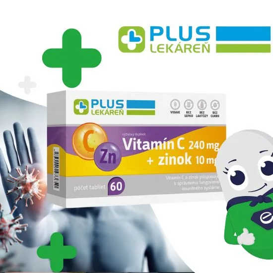 PLUS LEKÁREŇ Vitamín C 240mg + zinok 10mg