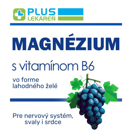 PLUS LEKÁREŇ Magnézium s vitamínom B6 v želé