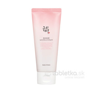 Ružovo-biela tuba Beauty of Joseon marhuľový gélový peeling 100ml s kórejským a anglickým textom, jemné exfoliovanie.