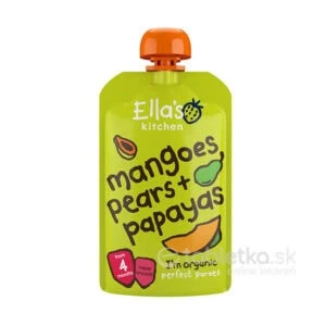 Ella’s Kitchen BIO Mango, hruška a papája 4m+, 120g