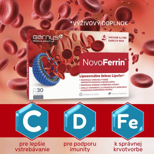 Zloženie doplnku Barny's NovoFerrin - prečo obsahuje aj vitamín C a D?