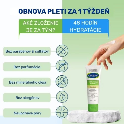Cetaphil hydratačný krém - obnova pleti za 1 týždeň
