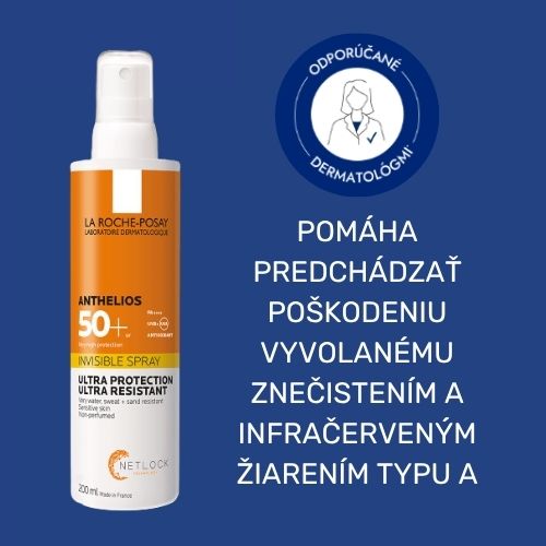 Použitie ultraľahkého spreja ANTHELIOS Invisible odporúčajú dermatológovia