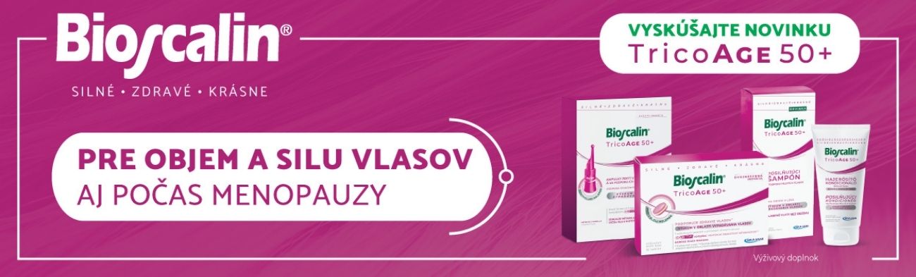 Bioscalin - výživové doplnky a kozmetika Bioscalin TricoAge 50+ pre hustejšie, plnšie a lesklejšie vlasy aj v období menopauzy