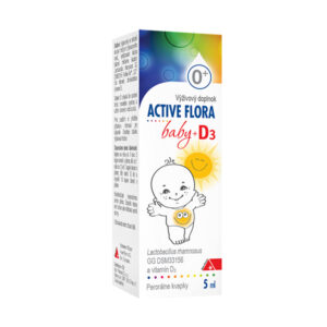 Active Flora baby + D3 kvapky pre deti (0m+) 5ml