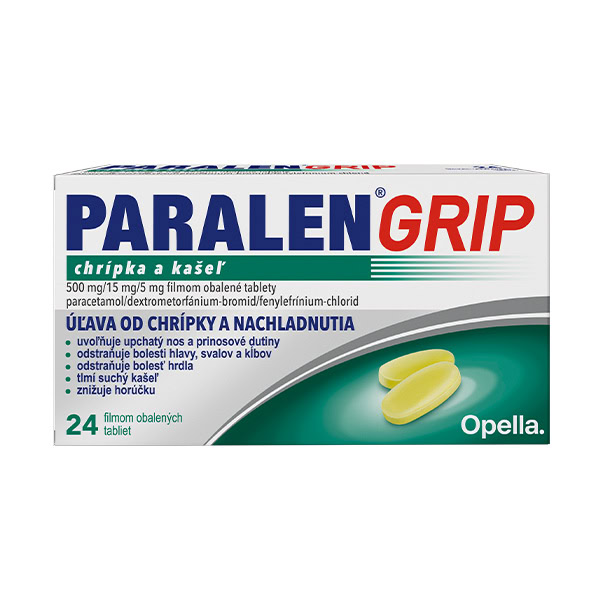 PARALEN GRIP chrípka a kašeľ 24 tabliet