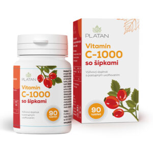 PLATAN Vitamín C 1000mg so šípkami 90 tabliet