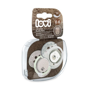 LOVI Dynamický utišujúci cumlík Buddy Bear 0-6m, 2ks