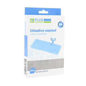 PLUS LEKÁREŇ chladivá hydrogélová náplasť 120x50mm, 6ks