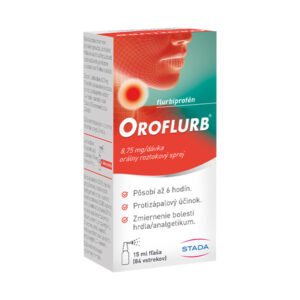 Oroflurb sprej na bolesť hrdla 15ml