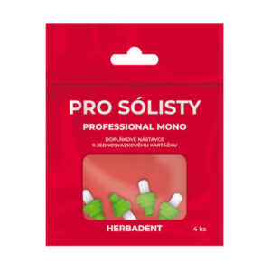 HERBADENT Professional MONO doplnkové nadstavce k jednozväzkovej zubnej kefke 4ks