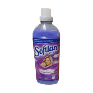 Fľaša Softlan Ultra aviváž Fialová, objem 1 liter, s fialovou etiketou a bielym uzáverom.