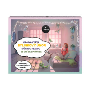 LEROS Bylinkový február s čistou hlavou 29 druhov čajov po 1 vrecúšku + komiksový kalendár s čajmi 49g