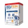 Balenie OCUTEIN Brillant Lutein 25 mg doplnku na oči so zobrazením optotypu a produktu na bielom pozadí.