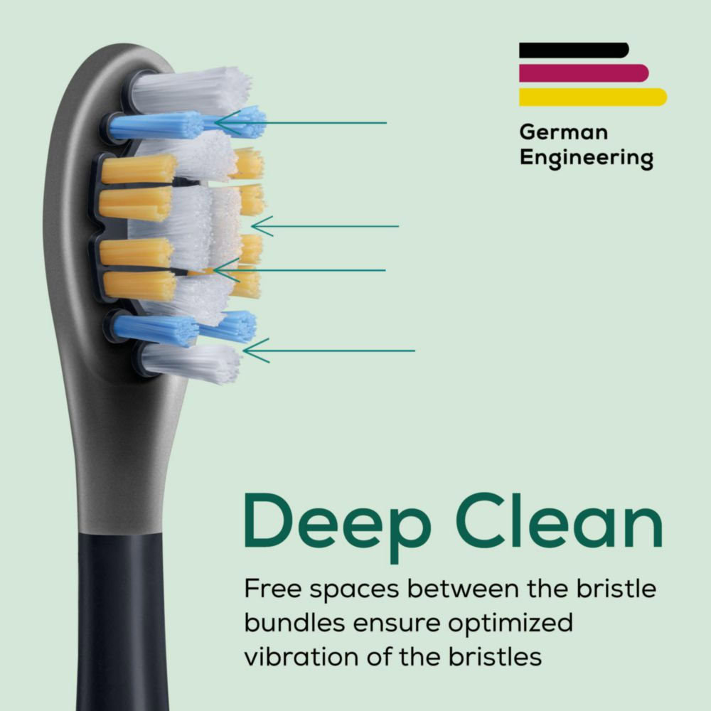 Beurer náhradné zubné kefky SC Plaque Eraser 4 kusy 2 - hlavy kefky s indikačnými štetinkami, aby naznačili, kedy je čas vymeniť hlavicu kefky,