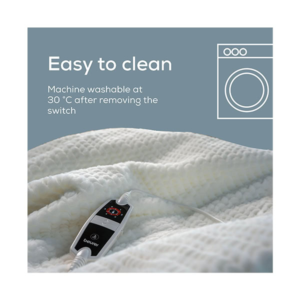 Beurer vyhrievacia deka HD 82 Helsinki_3 Možnosť prania v práčke pri 30 °C